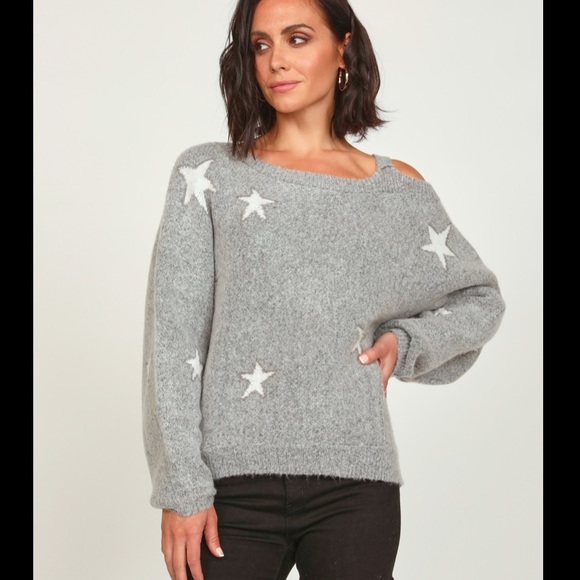 Vintage Havana Sweaters - Open Shoulder Star Sweater